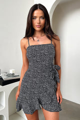 Grace Dress - Black Polka