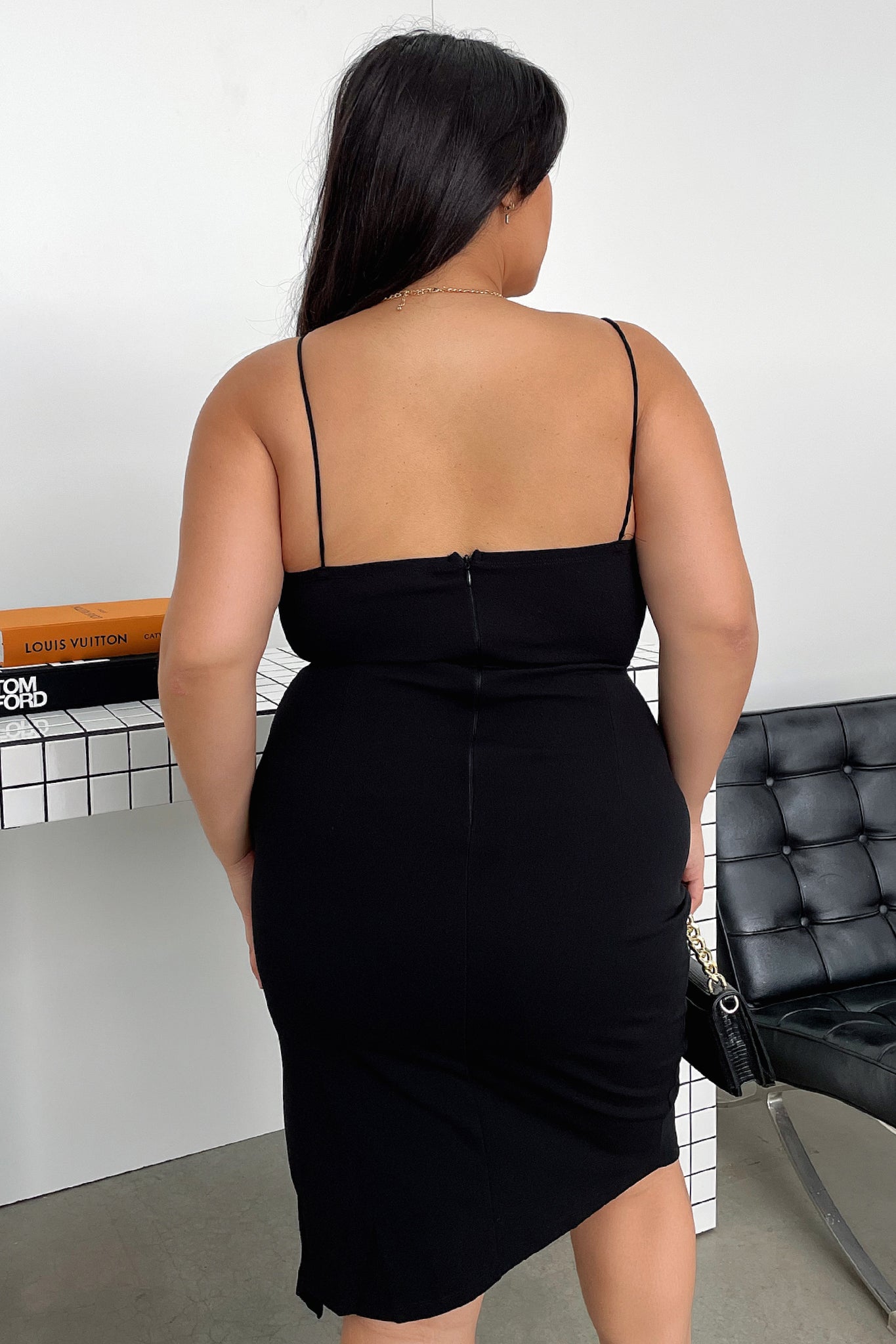Kira Midi Dress - Black